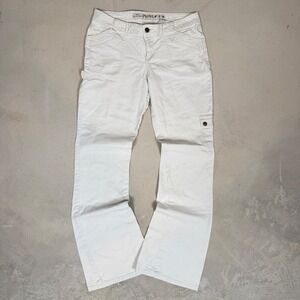 Mudd Vintage White Cargo Pants Low Rise Flare Utility Carpenter Size 7 4P4676